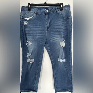 Women’s Distressed Capri’s - Size XL - 
Pre-Loved